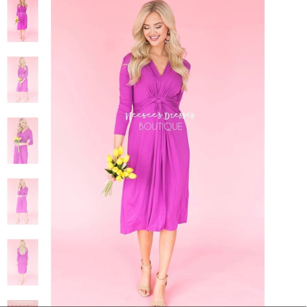 Neesees Dresses Reborn J midi 3/4 sleeve dress